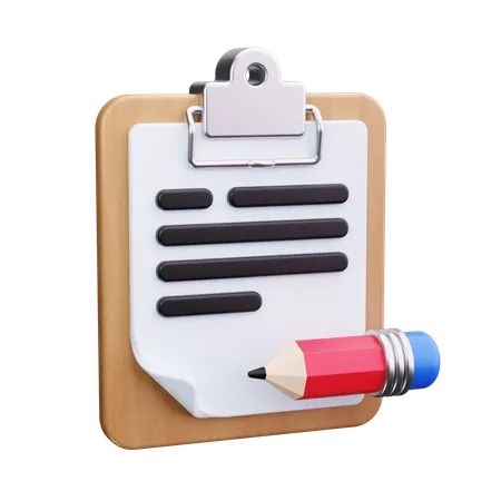 Contract Paper  3D Icon