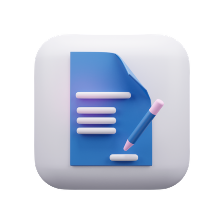 Contract Papers  3D Icon