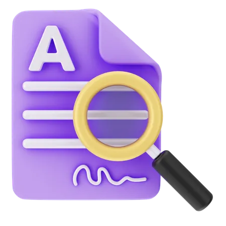 Contract Search  3D Icon