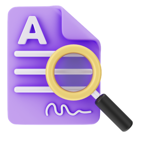 Contract Search  3D Icon