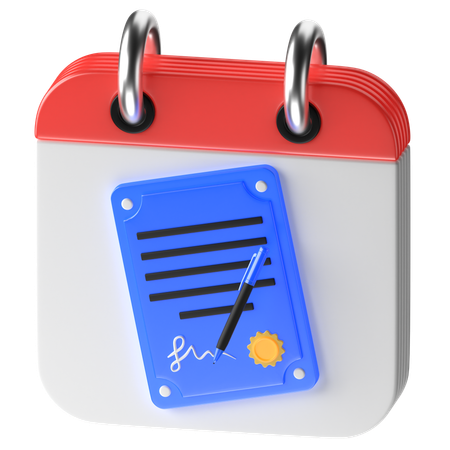 Contract Sign  3D Icon