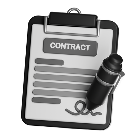 CONTRACT SIGNING  3D Icon