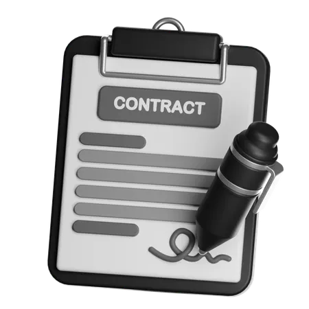 CONTRACT SIGNING  3D Icon