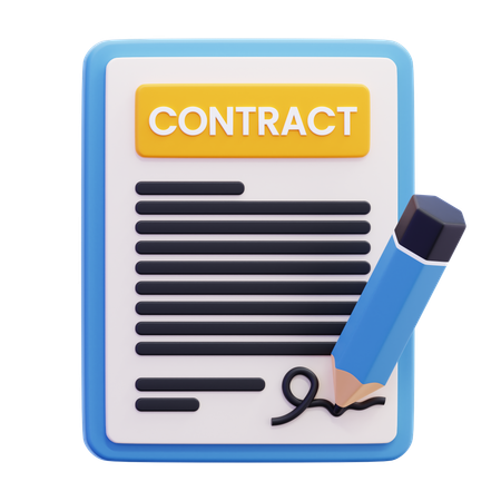 CONTRACT SIGNING  3D Icon