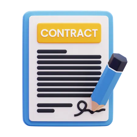 CONTRACT SIGNING  3D Icon