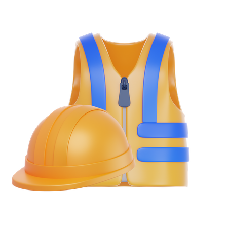 Contractor Vest Safety Kit  3D Icon