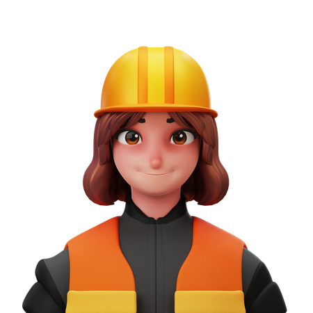 Contractor Woman  3D Icon