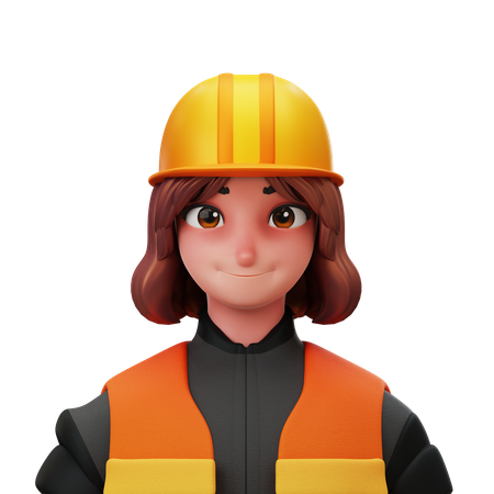 Contractor Woman 3D Illustration