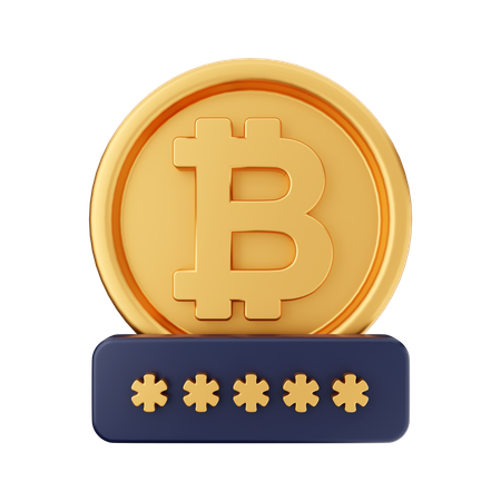 Contraseña bitcoin  3D Icon