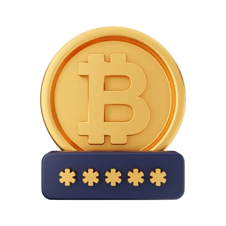 Contraseña bitcoin  3D Icon