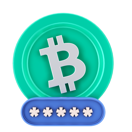 Contraseña bitcoin  3D Icon