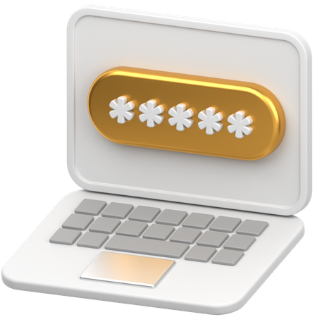 Contraseña del portátil  3D Icon