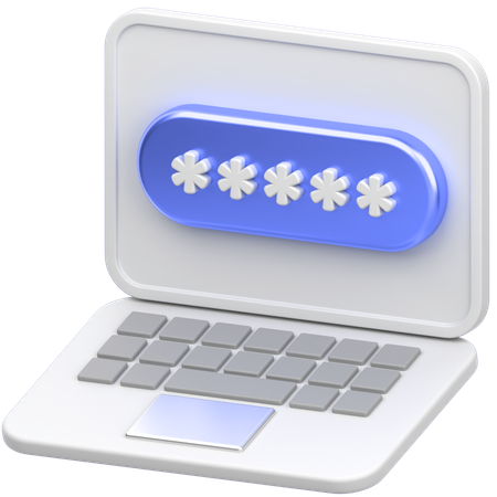 Contraseña del portátil  3D Icon