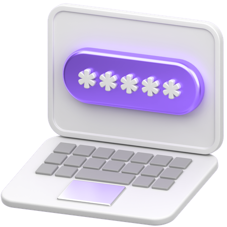 Contraseña del portátil  3D Icon
