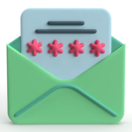 Contraseña de correo  3D Icon