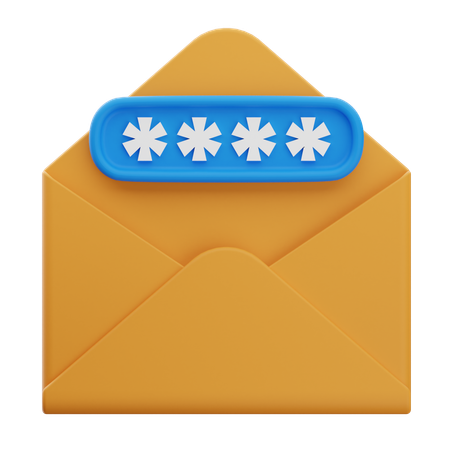 Contraseña de Email  3D Icon