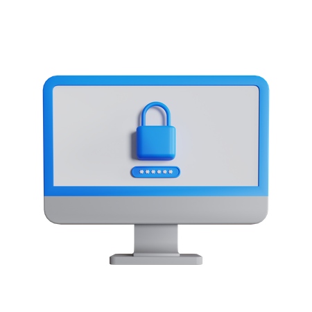 Contraseña de la computadora  3D Icon