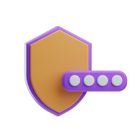 Contraseña de seguridad  3D Icon