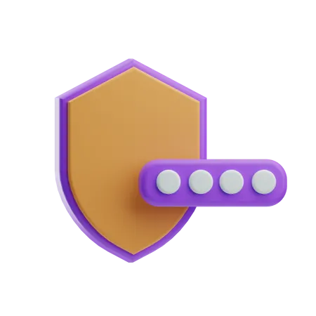 Contraseña de seguridad  3D Icon