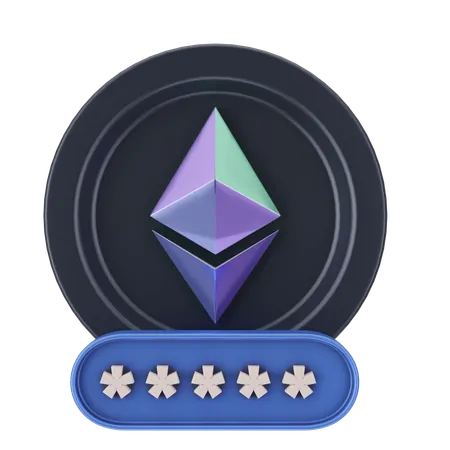 Contraseña de ethereum  3D Icon