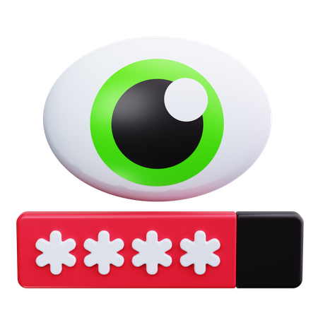 Ojo de contraseña  3D Icon