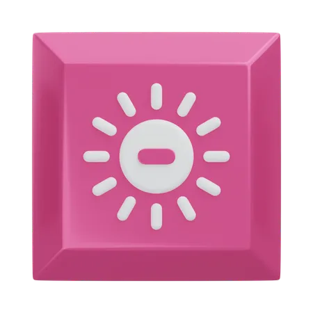 Contrast Down Keyboard Key  3D Icon