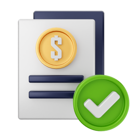 Contrat argent dollar  3D Icon