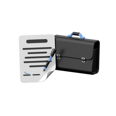 Contrat d'affaire  3D Icon