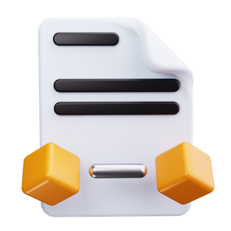 Document contractuel  3D Icon