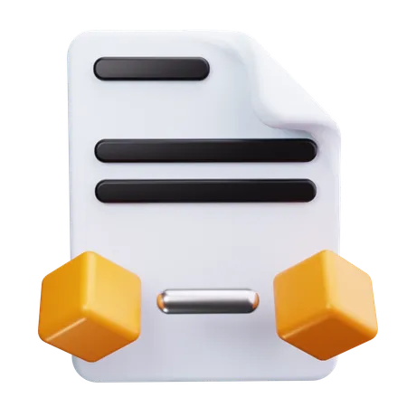 Document contractuel  3D Icon