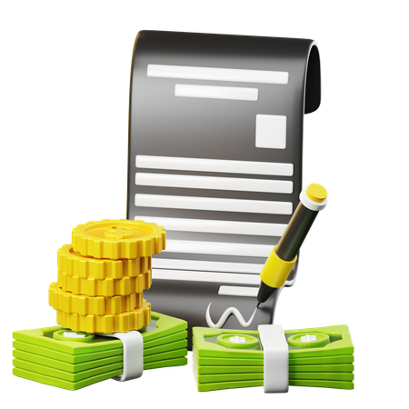 Contrat financier  3D Icon