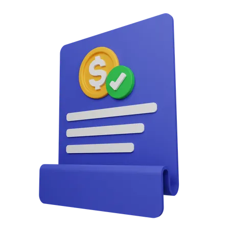 Contrat financier  3D Icon