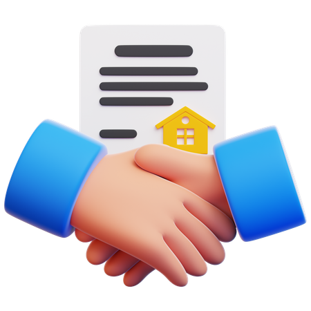 Contrat immobilier  3D Icon