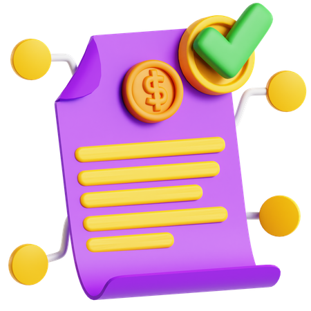 Contrat intelligent  3D Icon