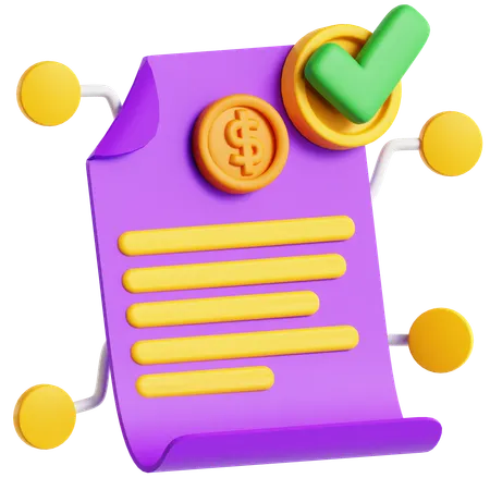 Contrat intelligent  3D Icon