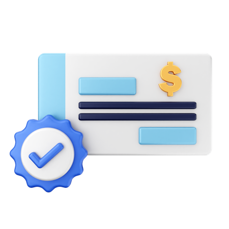 Paiement du contrat  3D Icon