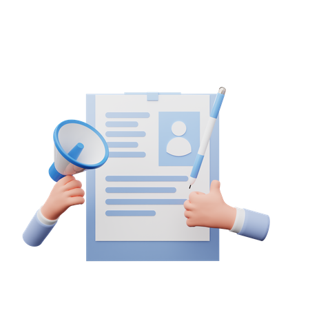 Contratación de empleados  3D Icon