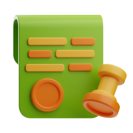 Contrato  3D Icon