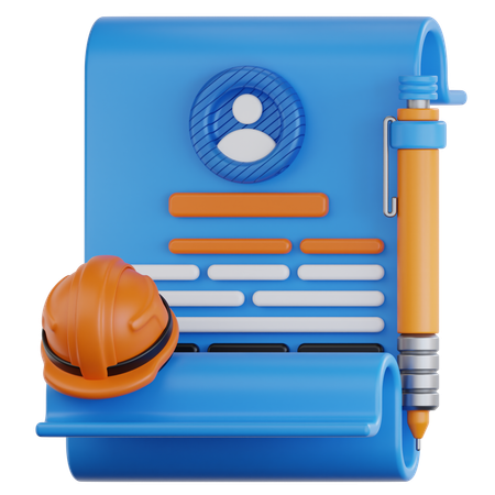 Contrato  3D Icon