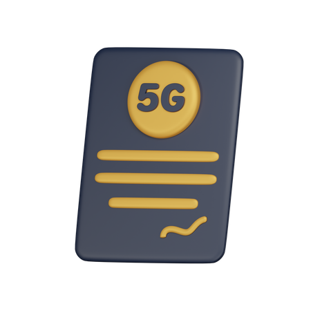 Contrato 5G  3D Icon