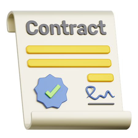 Contrato  3D Icon
