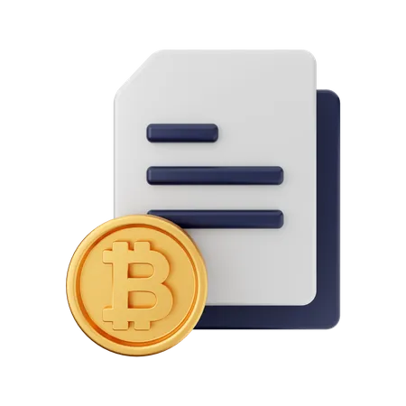 Contrato de bitcoin  3D Icon