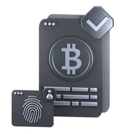 Contrato bitcoin  3D Icon