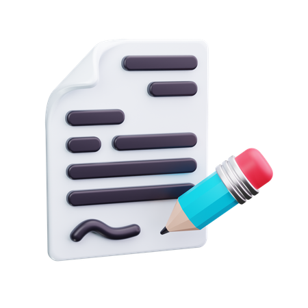 Contrato Comercial  3D Icon