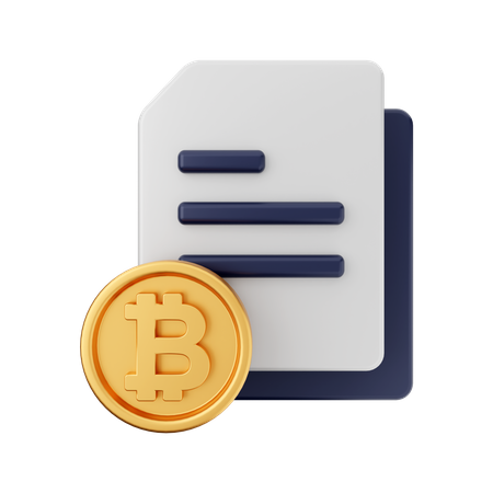 Contrato de bitcoin  3D Icon