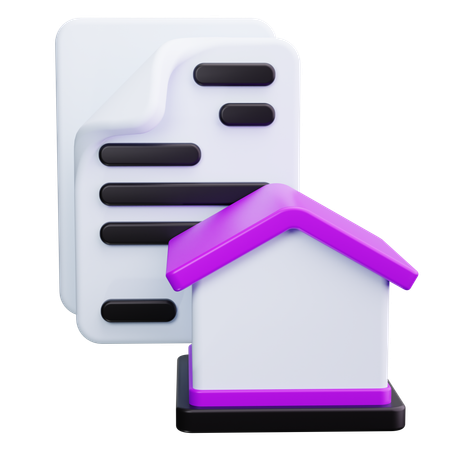 Contrato de vivienda  3D Icon