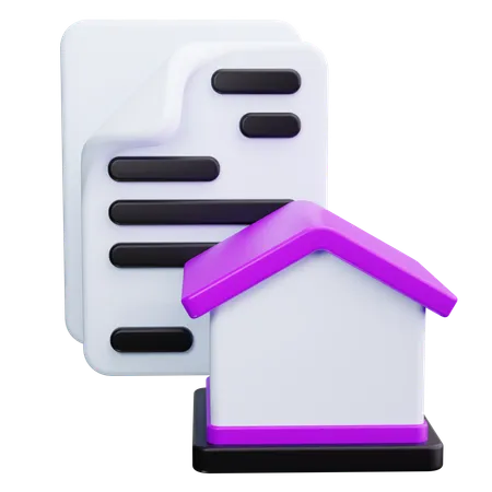 Contrato de vivienda  3D Icon