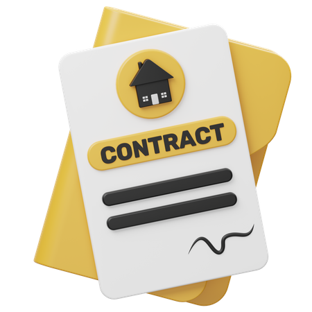 Contrato de casa  3D Icon