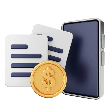 Contrato de dinero  3D Icon