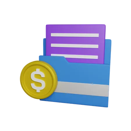 Contrato de dinheiro  3D Icon